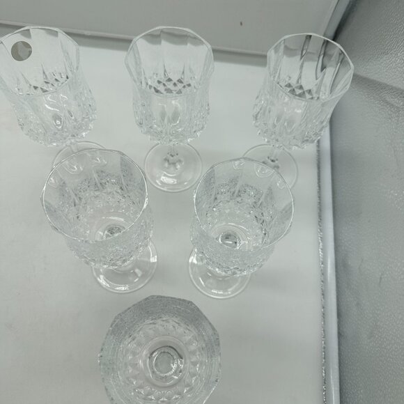 Set of 6 Cristal D'Arques Durand Pompadour Cordial Glass Glasses 4 1/4" - Picture 3 of 4